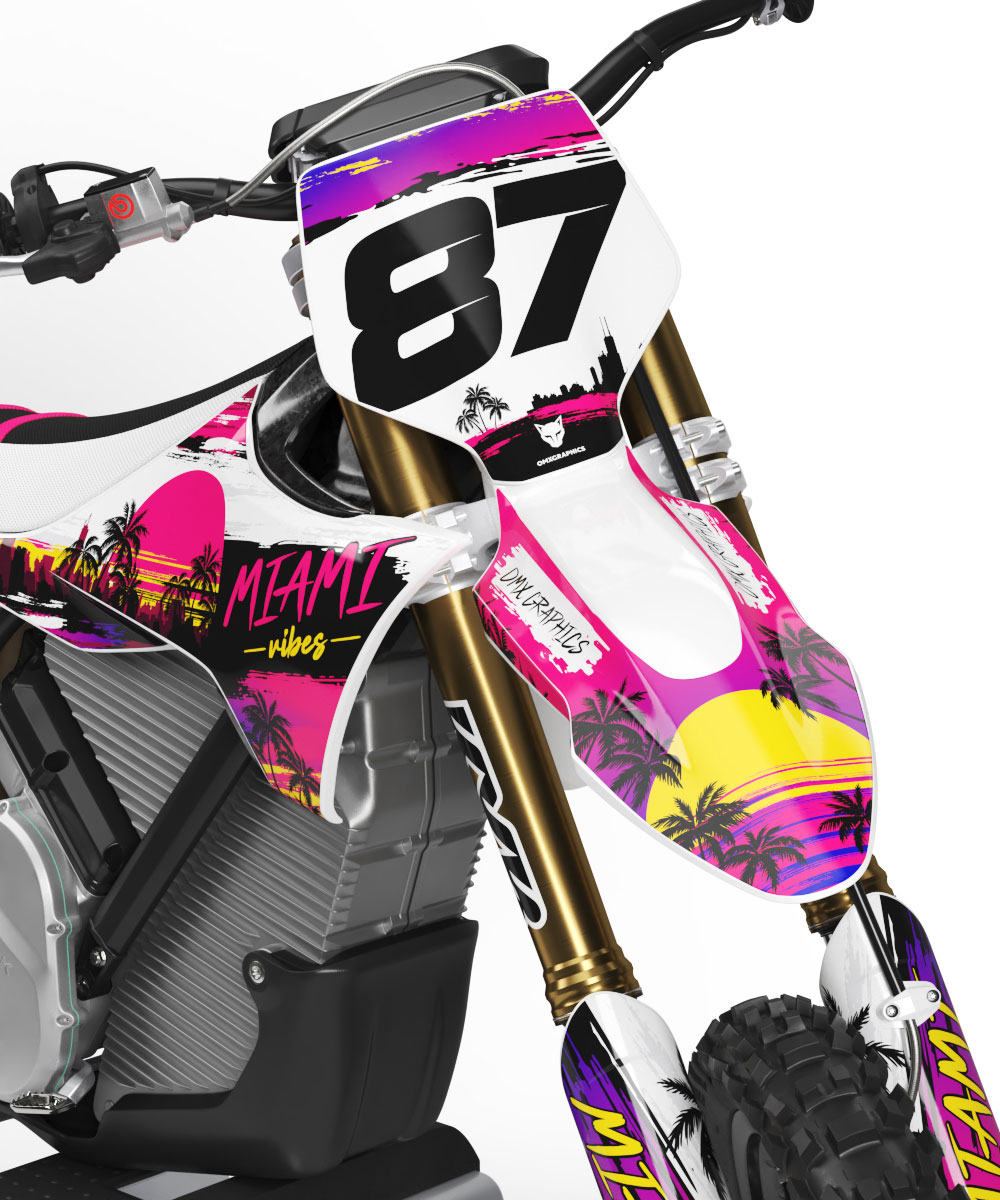 Miami Mx Graphics Kit For Stark Varg Dirt Bike Front Miami Mx Graphics Kit For Stark Varg Dirt Bike Front