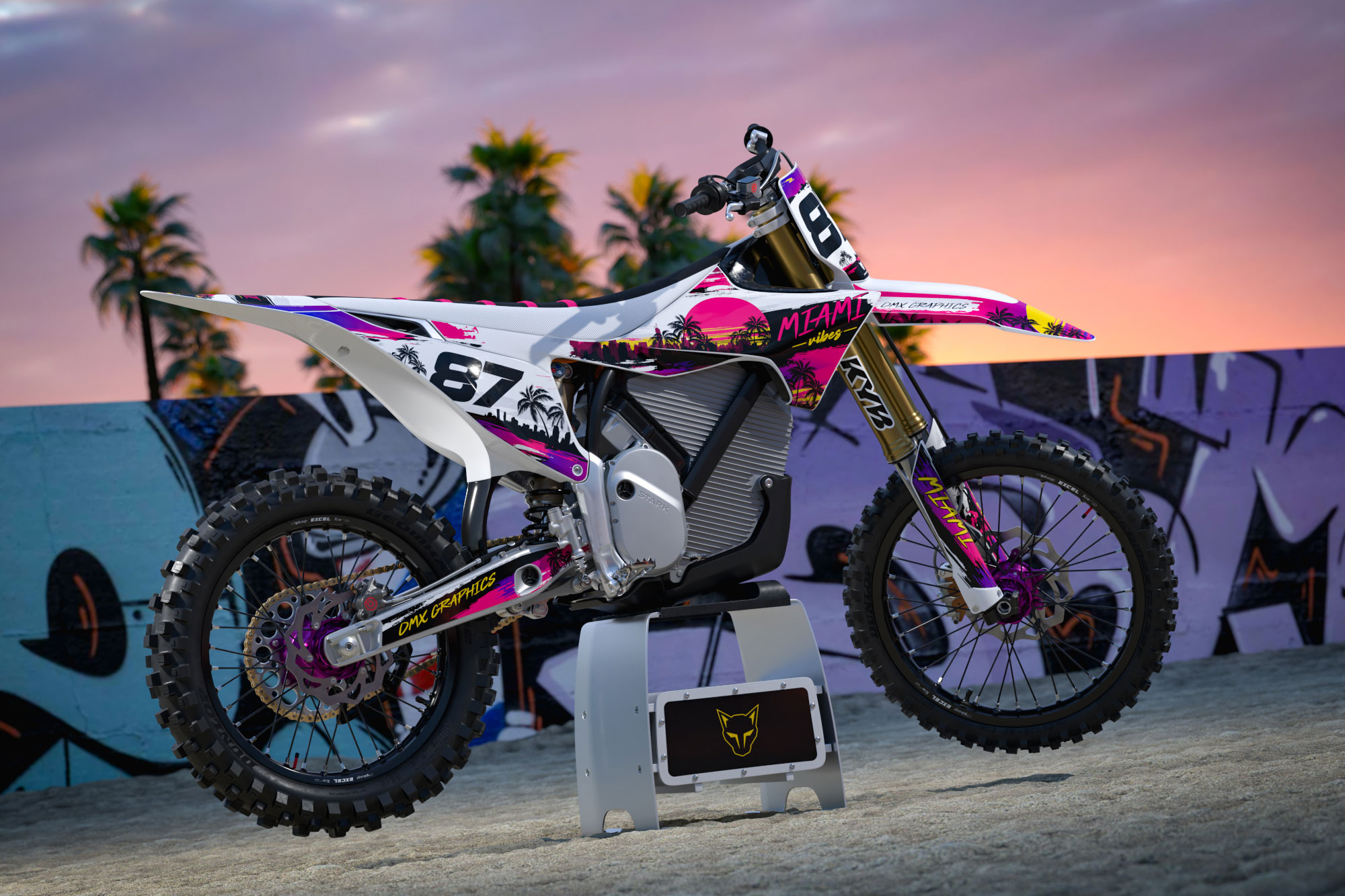 Miami Mx Graphics Kit For Stark Varg Dirt Bike Promo Miami Mx Graphics Kit For Stark Varg Dirt Bike Promo