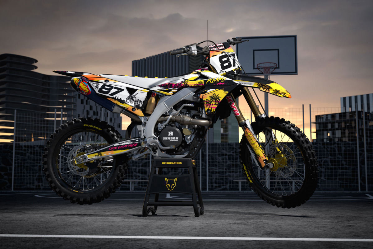 Mx Graphics Kit For Suzuki Dirt Bike Miami 2 Promo