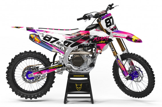 Yamaha Mx Graphics Kit Miami for All Yamaha Dirt Bike Models