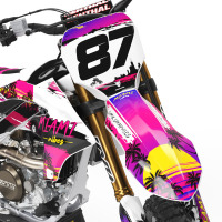Yamaha Mx Graphics Kit Miami for All Yamaha Dirt Bike Models Front